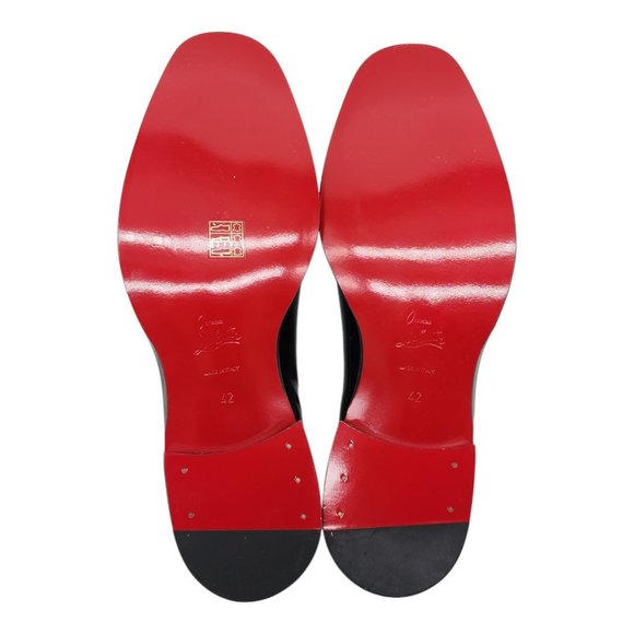 Christian Louboutin Chambeliss Patent Leather Tuxedo Derby Shoes - Picture 7 of 12